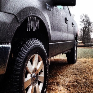 The ice on my super awesome truck!